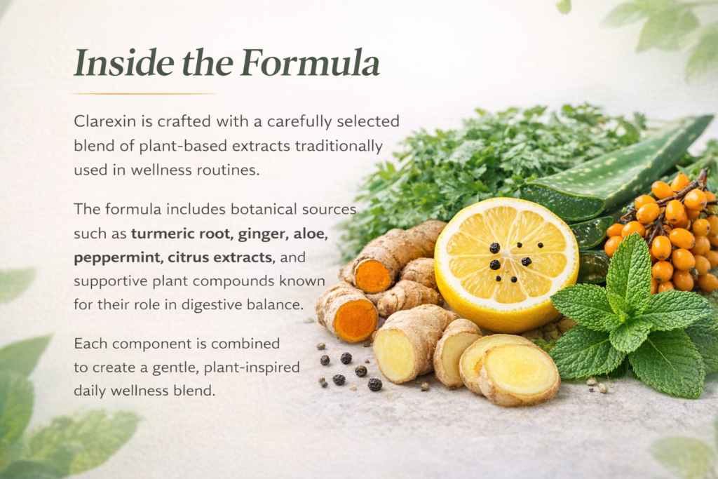 Clarexin natural botanical wellness blend inspired by plant-based extracts
